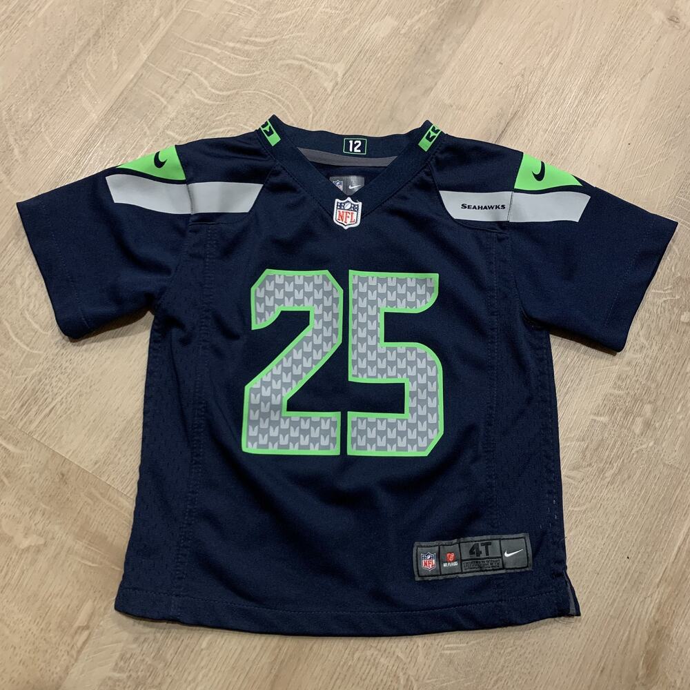 Nike NFL Seattle Seahawks Richard Sherman #25 Jersey Kids Boys 4T 4 Toddler